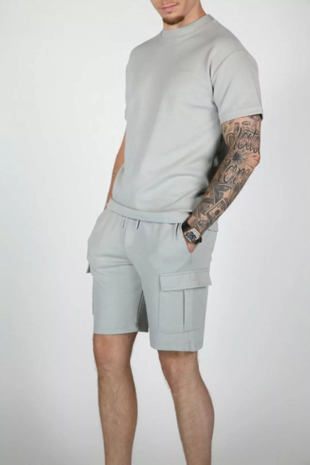 Valenci T-Shirt & Bermudas Set aus Regluar-Fit T-Shirt und Cargo-Shorts (T- günstig online kaufen