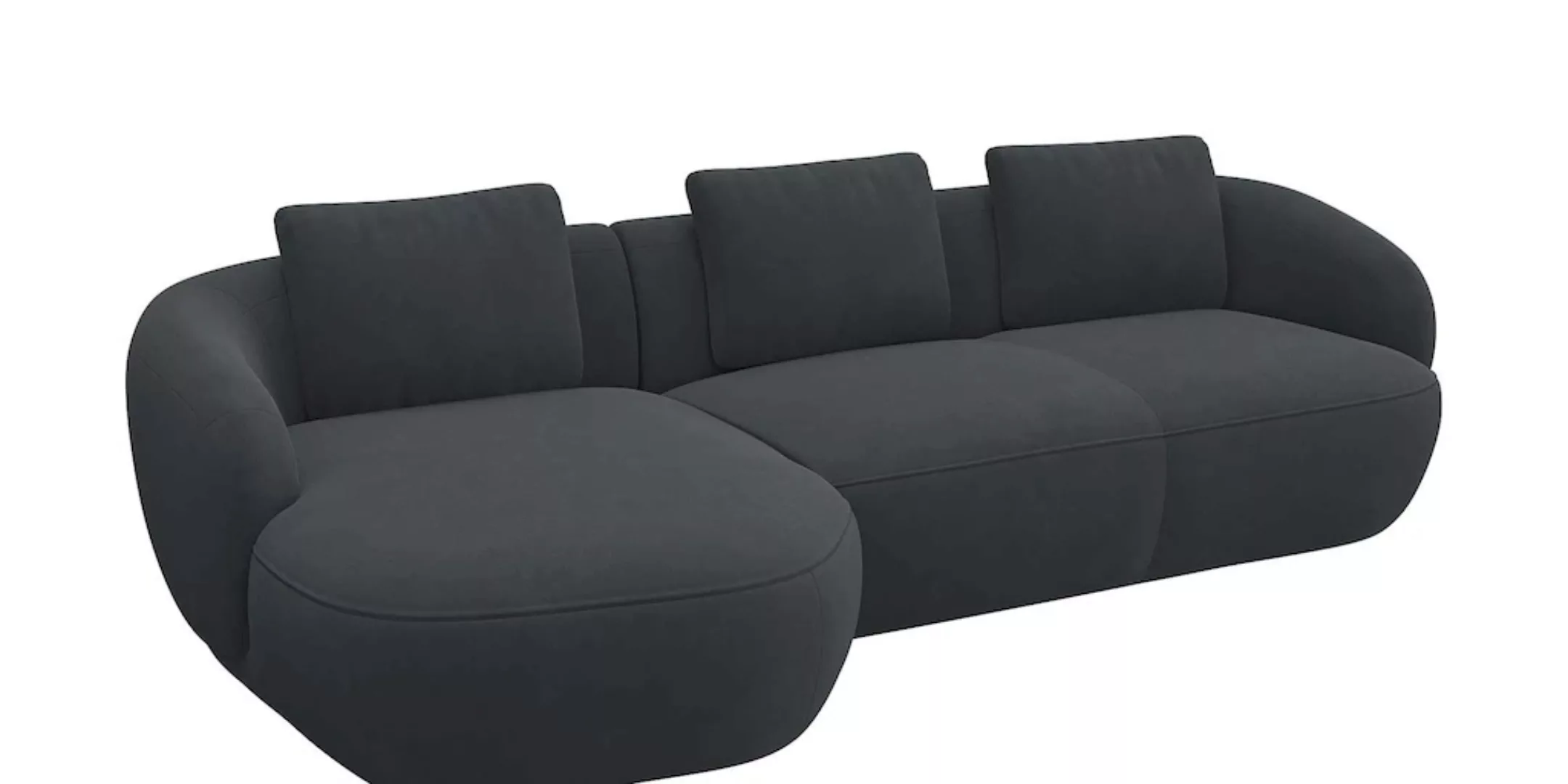 FLEXLUX Wohnlandschaft »Torino, rund, L-Form, Sofa-Ecke mit Recamiere, Long günstig online kaufen