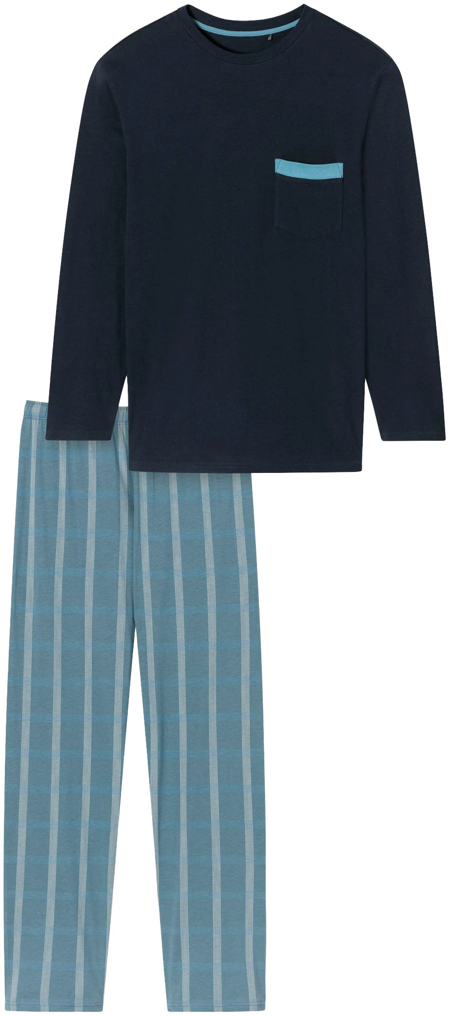 Schiesser Pyjama ""Comfort Nightwear"", (2 tlg.), Langarmshirt mit V-Aussch günstig online kaufen