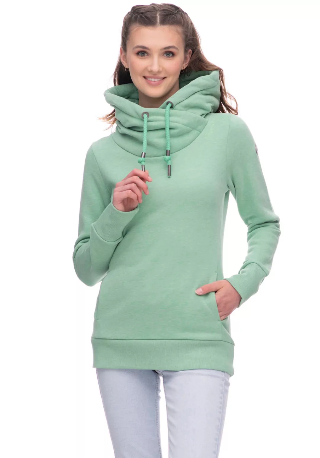 Ragwear Kapuzensweatshirt GRIPY mit hohem Schalkragen und Kapuze günstig online kaufen