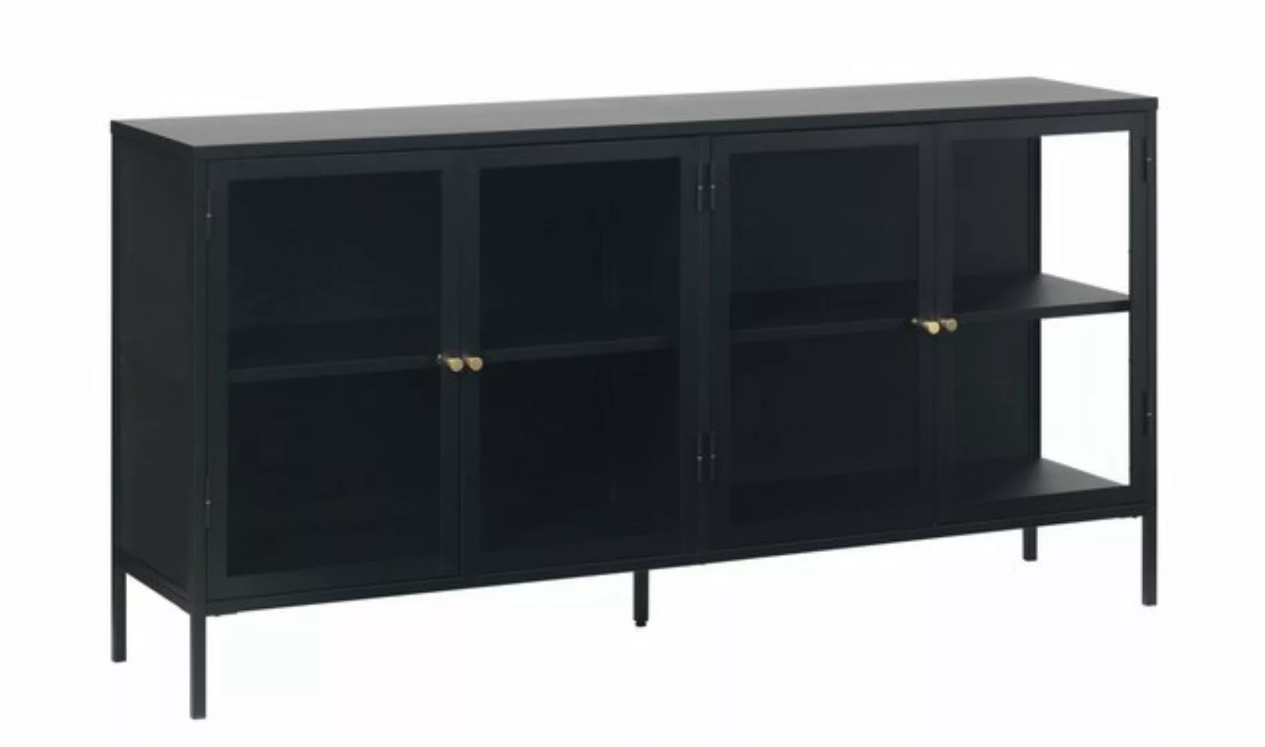 UNIQUE furniture A/S Vitrine aus Metall Schwarz Lackiert in Metall Schwarz günstig online kaufen