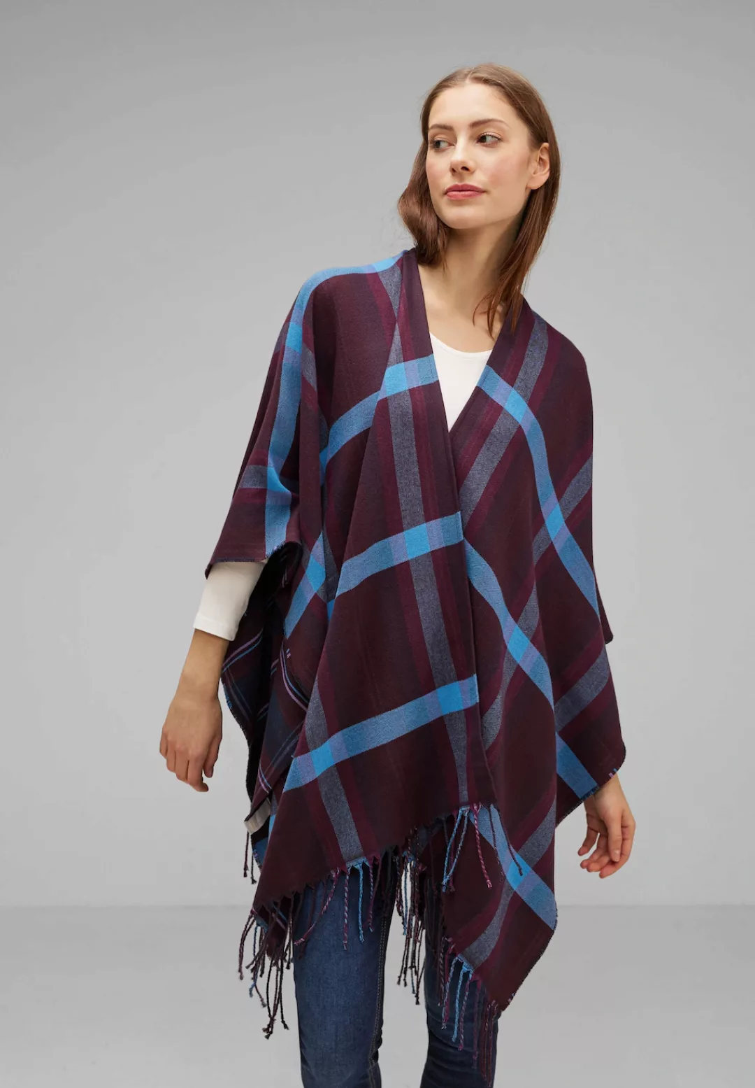 STREET ONE Strickponcho, im Multicolour Look günstig online kaufen