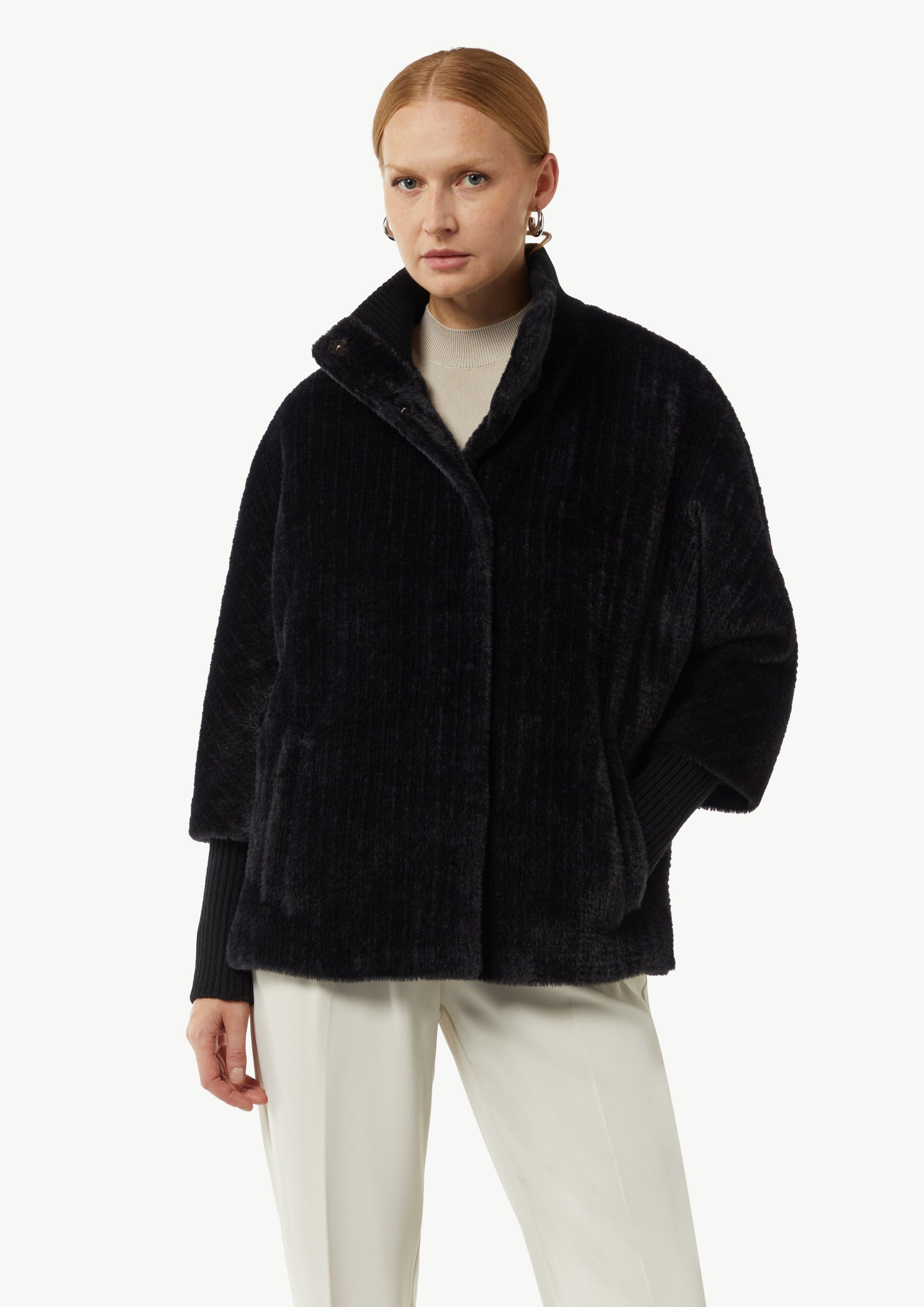 Comma Kurzjacke Cape mit gestricktem Kragen günstig online kaufen