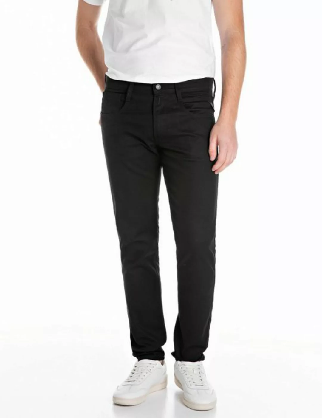 Replay Herren Jeans ANBASS - Slim Fit - Schwarz - Black Denim günstig online kaufen