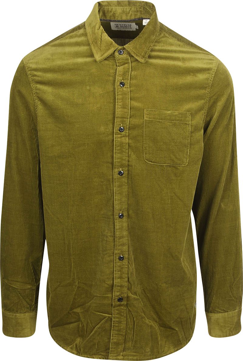 Scotch and Soda Solid Corduroy Hemd Grün - Größe XXL günstig online kaufen