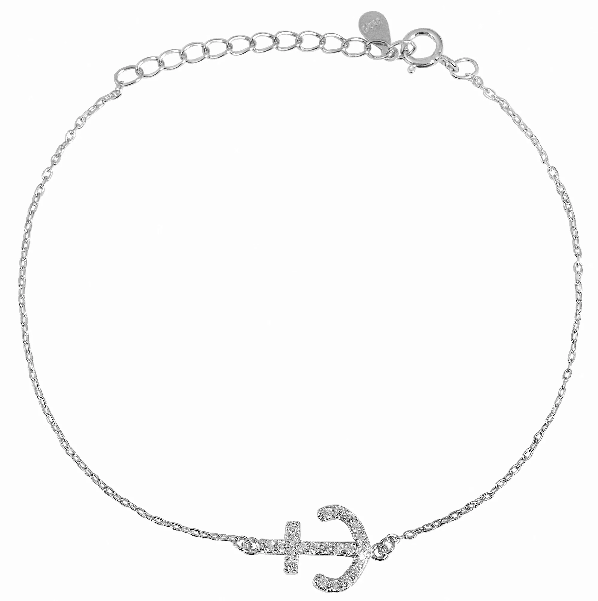 Adelia´s Armband "keine Anker aus 925 Silber mit Zirkonia 20 cm" günstig online kaufen