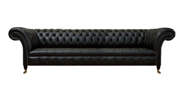 JVmoebel 4-Sitzer Chesterfield Wohnzimmer Sofa Viersitzer Couch Schwarz Des günstig online kaufen