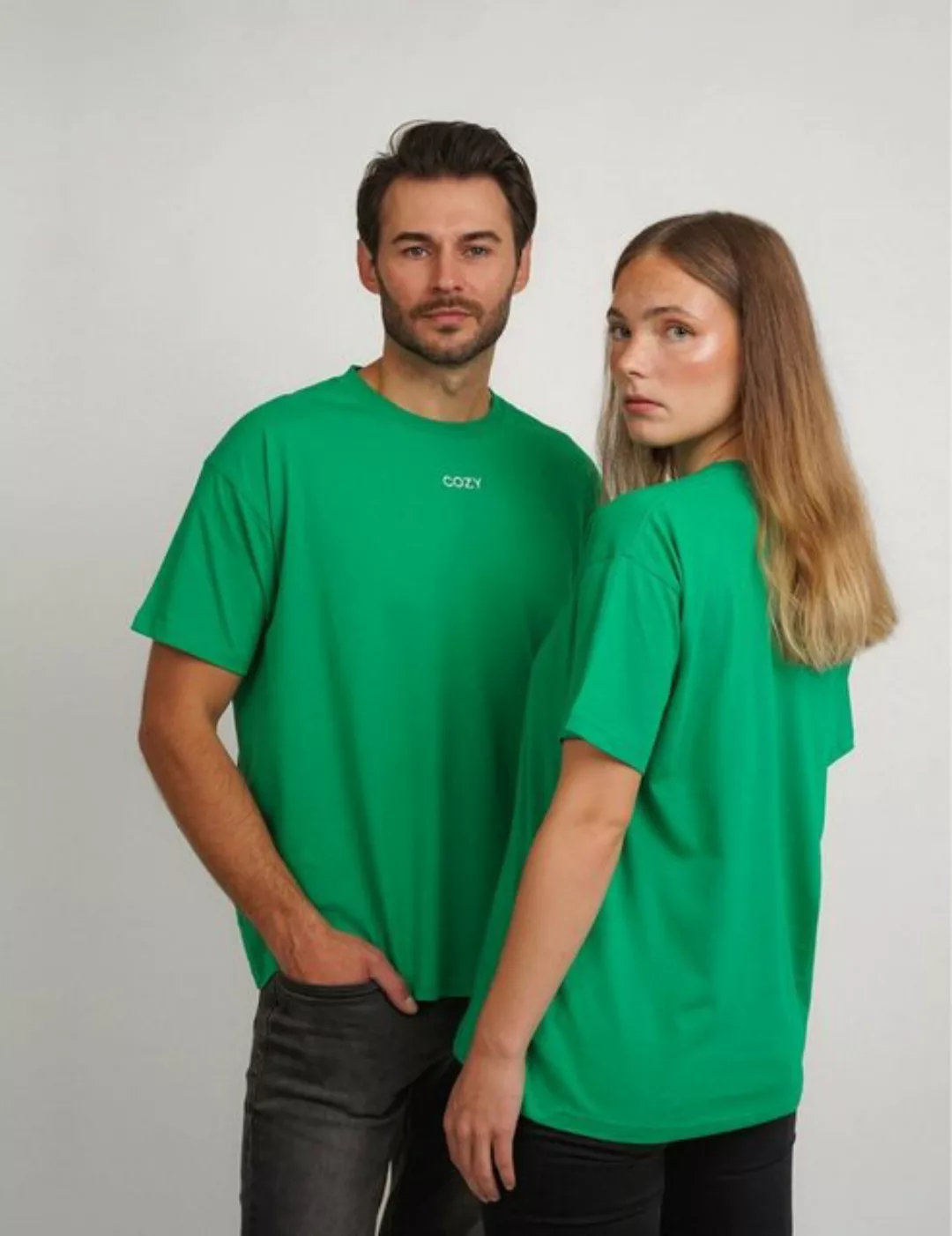 Cozy Panda T-Shirt Oversized Boxy-Fit aus 100% Baumwolle Made in Portugal günstig online kaufen