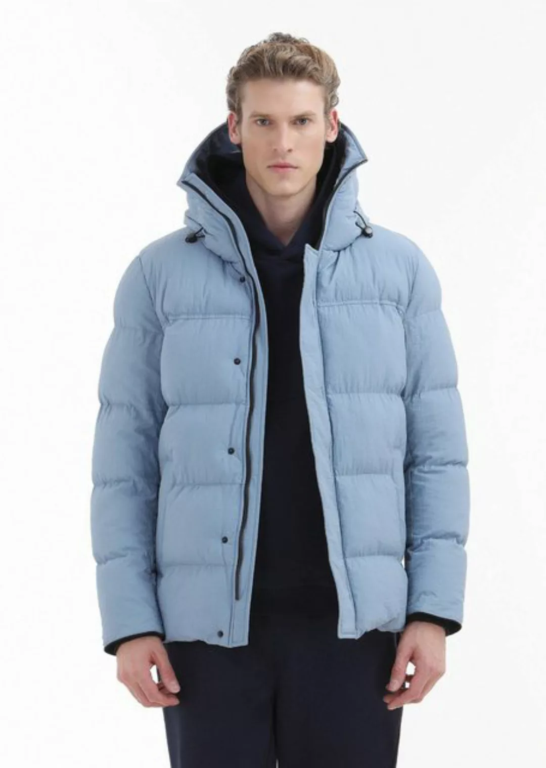 RAMSEY Winterjacke Blaue Webmantel günstig online kaufen