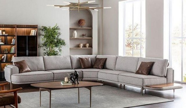 Xlmoebel Ecksofa Ecksofa Gewebesofa L-Form Sitzmöbel Textil Grau Zeitgenöss günstig online kaufen