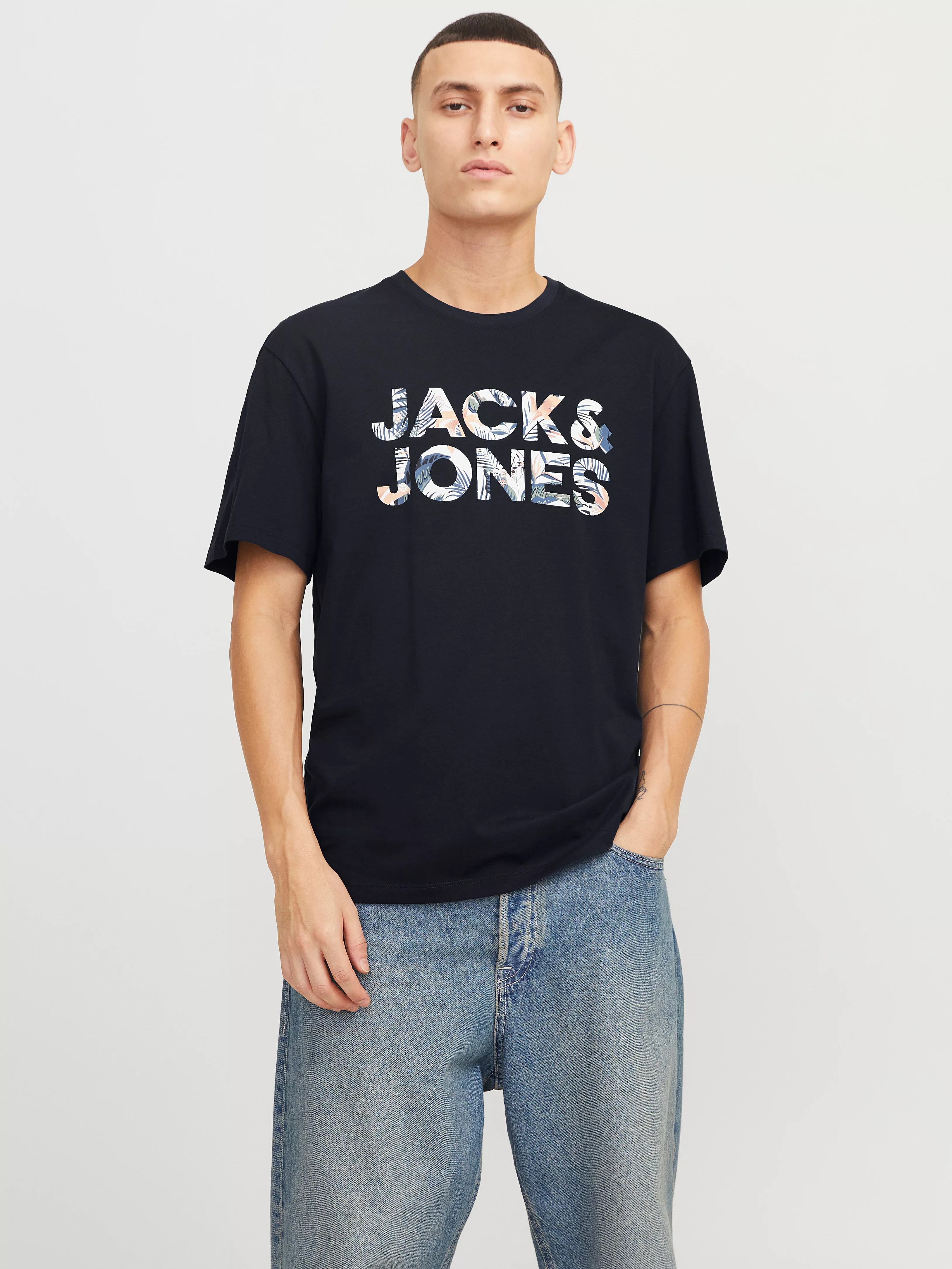 Jack & Jones Rundhalsshirt "JJEBRYAN CORP LOGO TEE SS O-NECK NOOS", mit Log günstig online kaufen