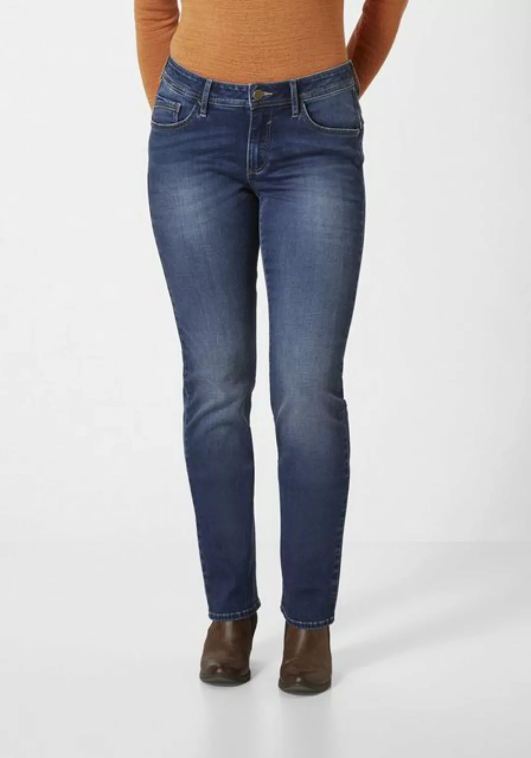 Paddock`s Damen Jeans LIA - Slim Fit - Blau - Blue Black Used Moustache günstig online kaufen