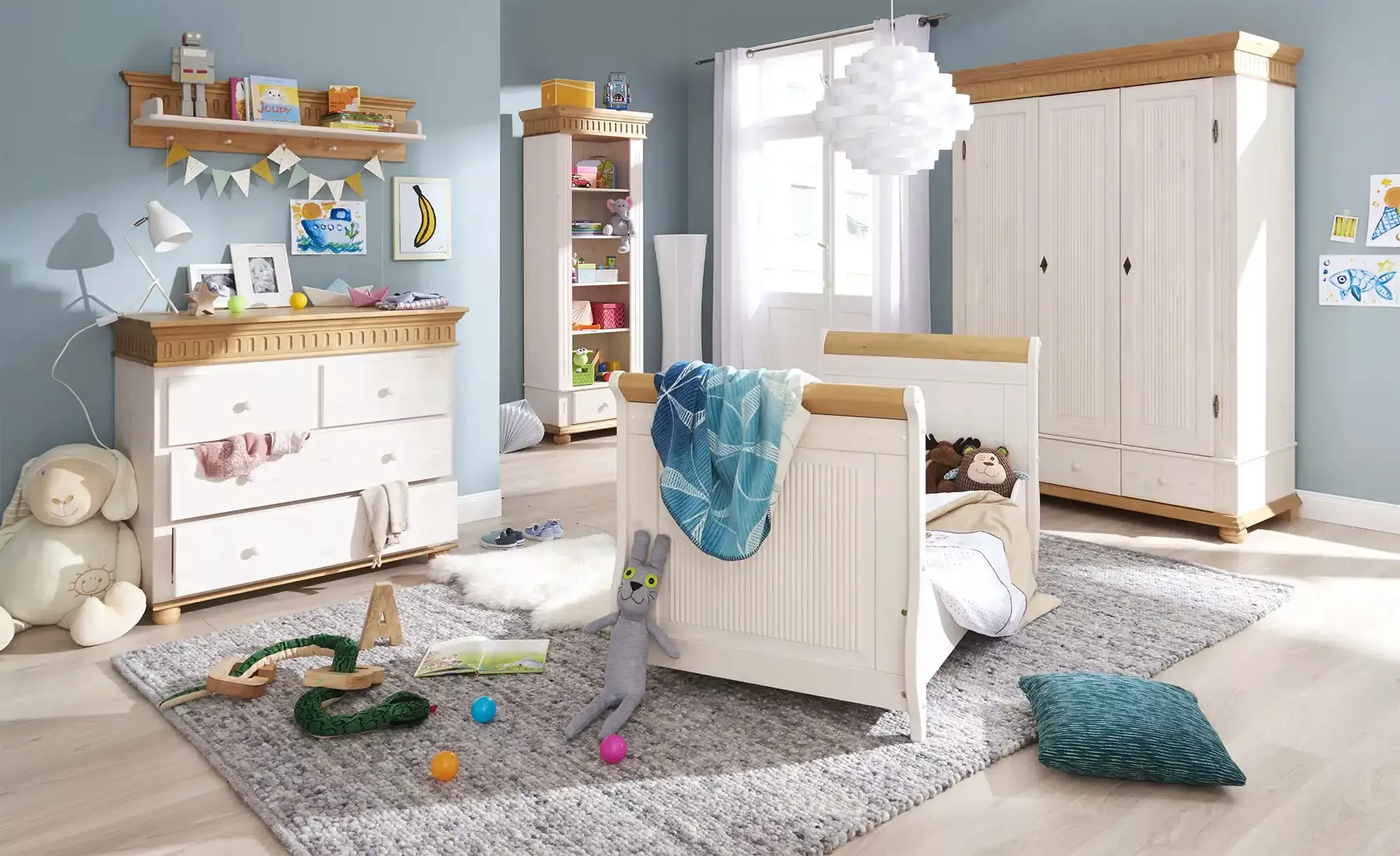 Kinderbett  Helsinki - weiß - 75 cm - 84 cm - Sconto günstig online kaufen