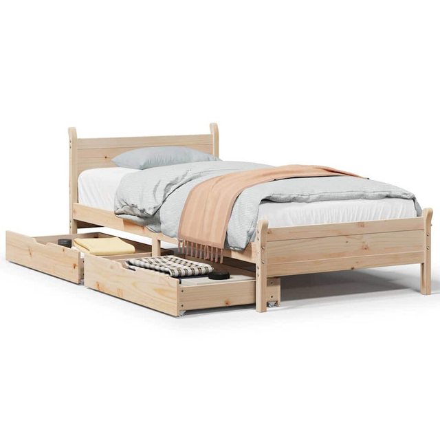 vidaXL Bett, Massivholzbett ohne Matratze 75x190 cm Kiefernholz günstig online kaufen