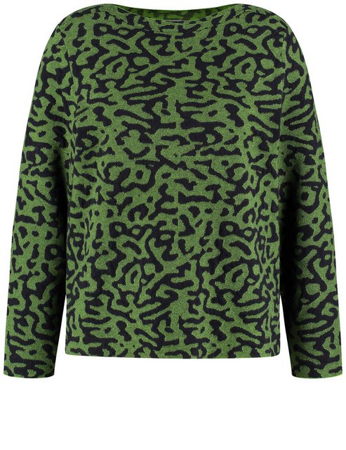 Samoon Sweatshirt Pullover mit Animal-Jacquard günstig online kaufen