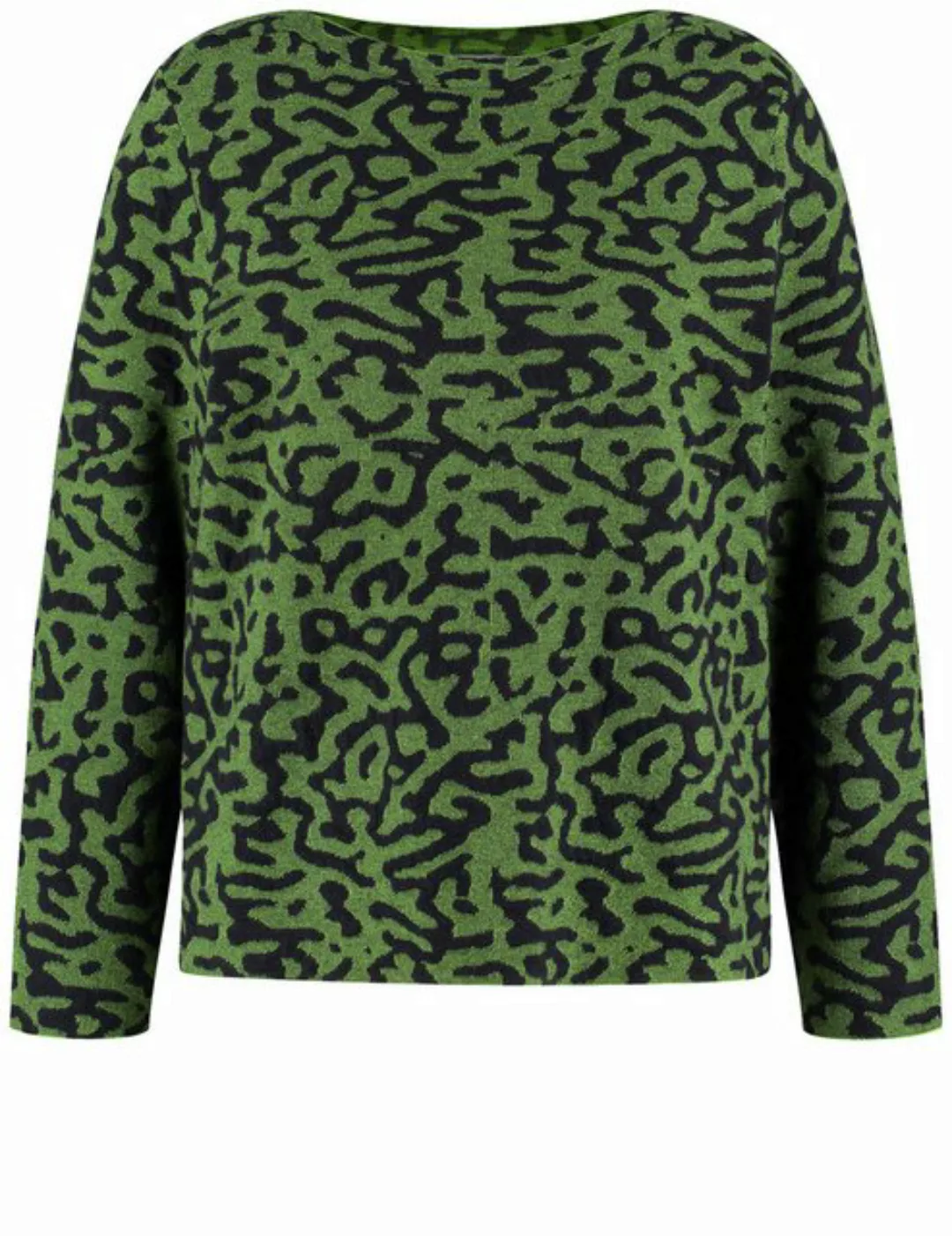 Samoon Sweatshirt Pullover mit Animal-Jacquard günstig online kaufen