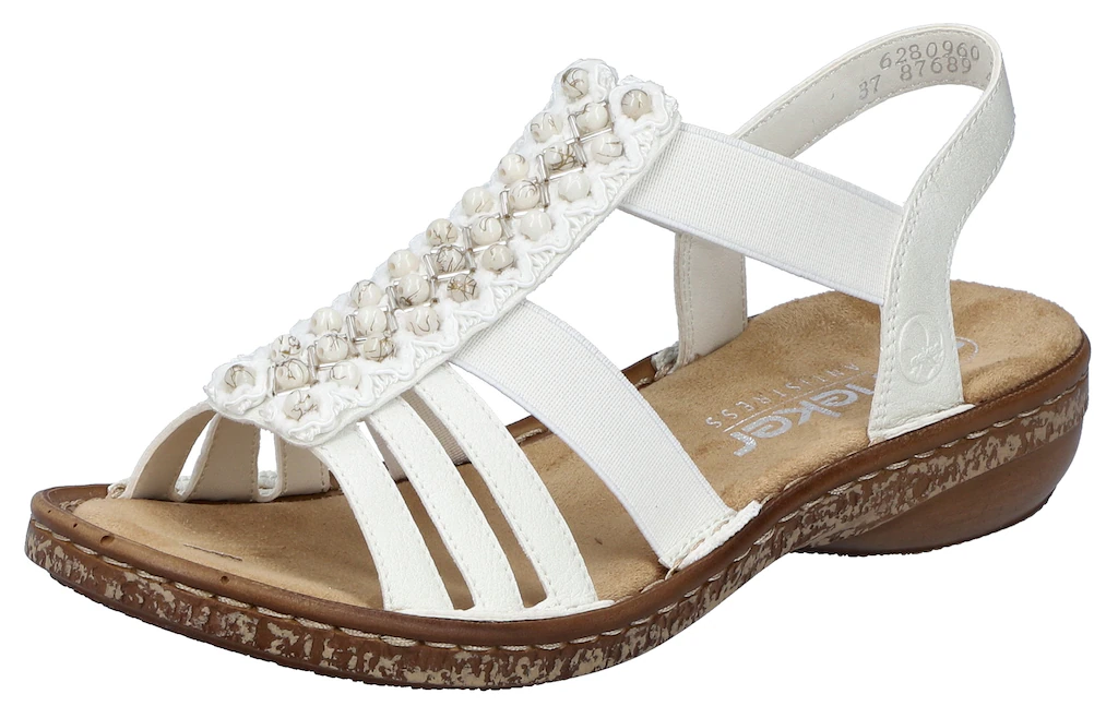 Rieker Sandale, Sommerschuh, Sandalette, Keilabsatz, mit Gummizüge günstig online kaufen