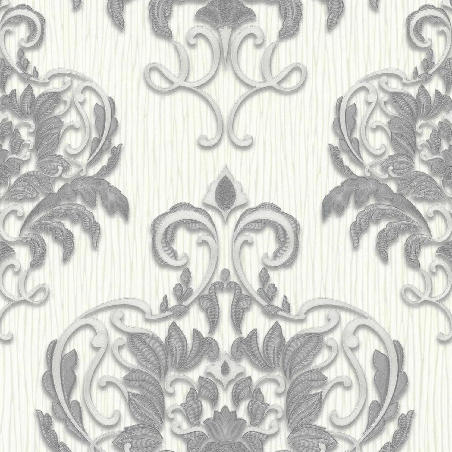 Bricoflor Ornament Tapete Royal Vliestapete mit Grauen Ornamenten Barock in günstig online kaufen