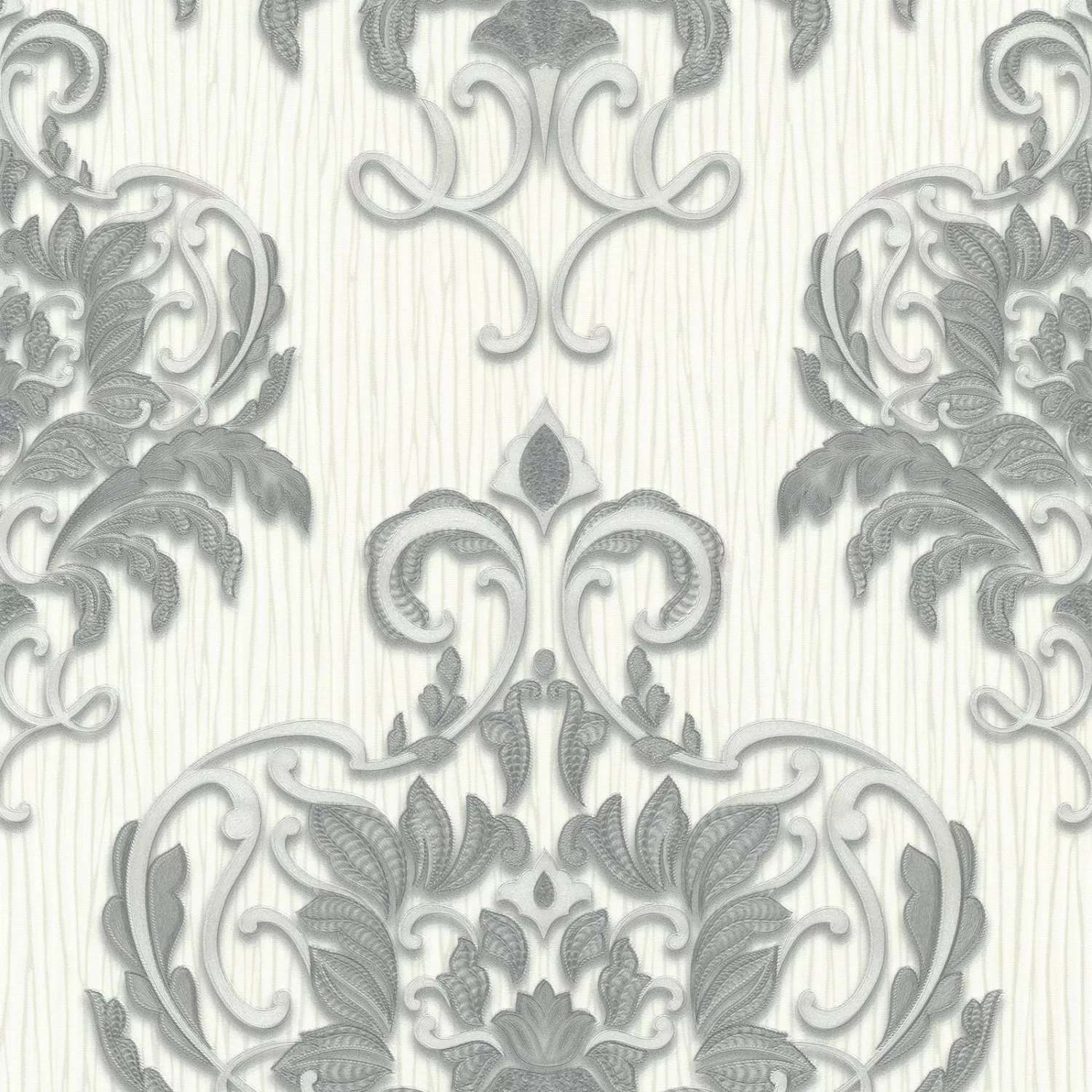 Bricoflor Ornament Tapete Royal Vliestapete mit Grauen Ornamenten Barock in günstig online kaufen