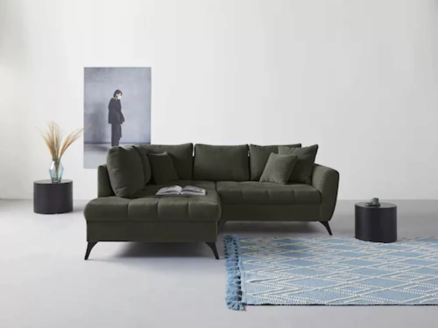 INOSIGN Ecksofa "Lörby L-Form", Belastbarkeit bis 140kg pro Sitzplatz, auch günstig online kaufen