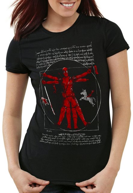 style3 T-Shirt Vitruvianischer Mercenary da vinci mensch deadpool günstig online kaufen