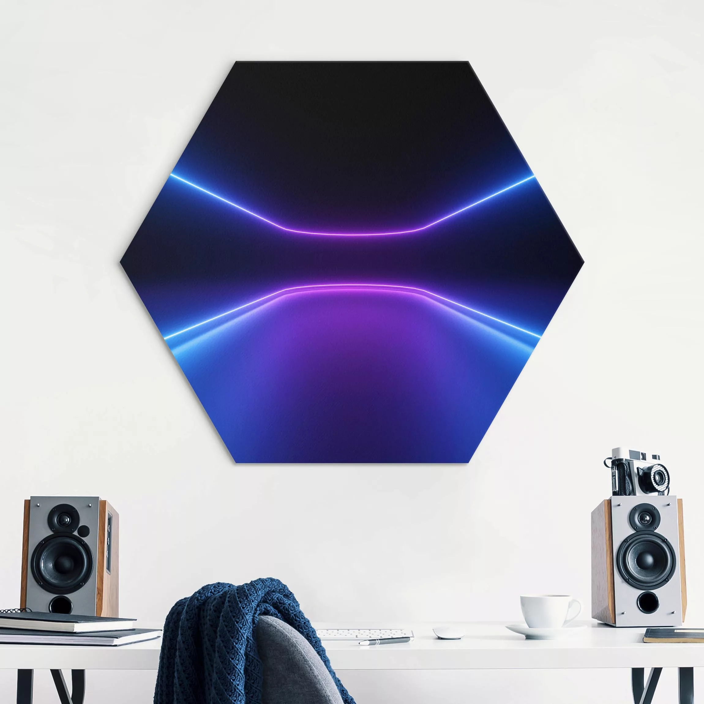 Hexagon-Forexbild Neonlichter günstig online kaufen