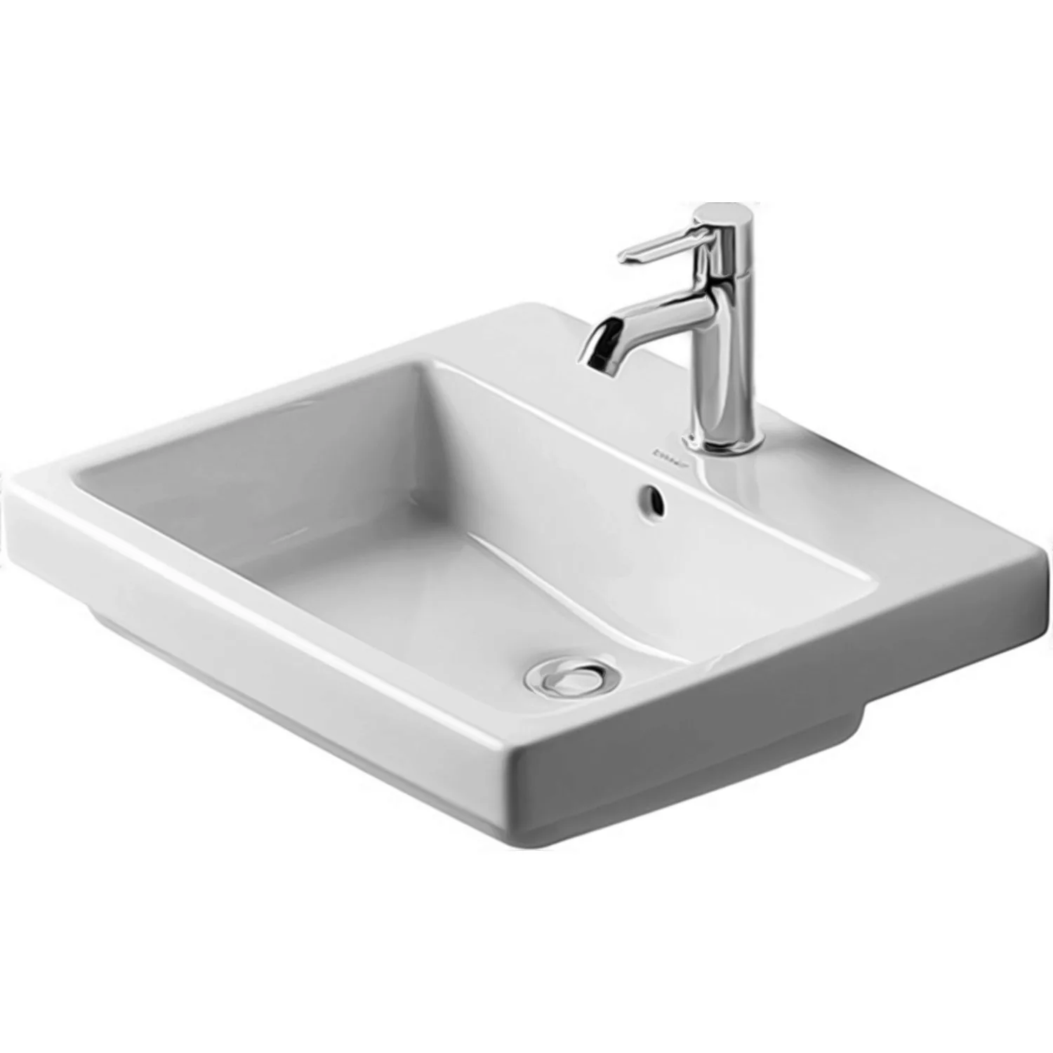 Duravit Einbauwaschbecken Vero 55 cm Weiß WG mit Waschtisch + 1 Hahnloch günstig online kaufen