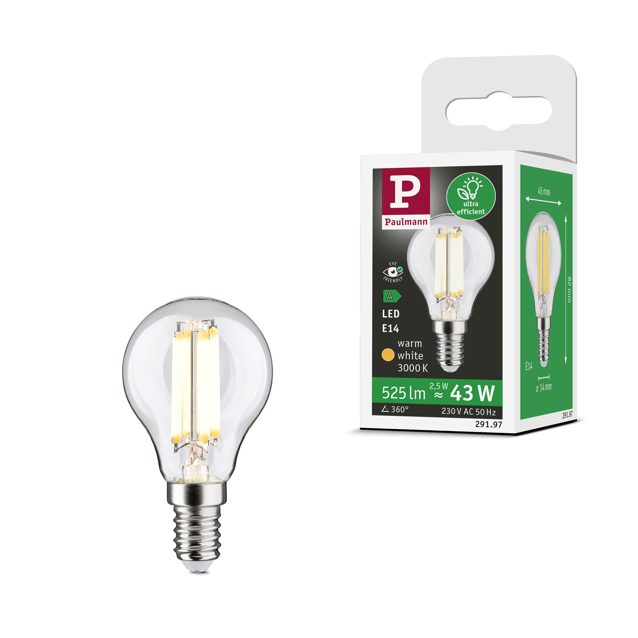 Paulmann LED-Leuchtmittel »Eco-Line Filament 230V LED Tropfen E14 1er-Set 5 günstig online kaufen