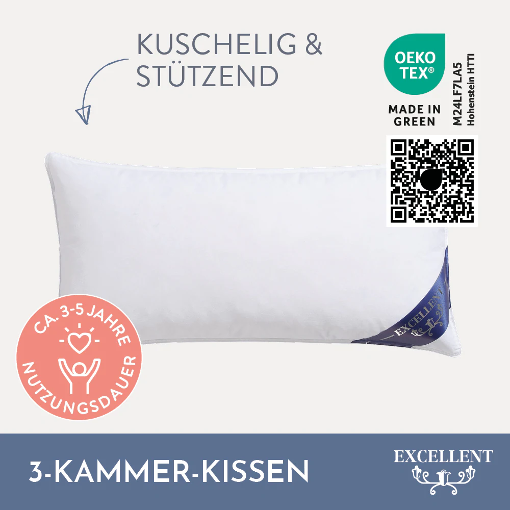 Excellent 3-Kammer-Kopfkissen »Venedig Kissen erhältlich im Einzel- oder Do günstig online kaufen