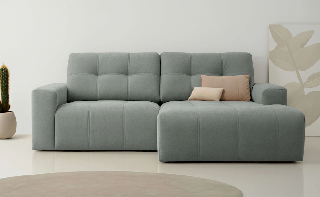 Home affaire Ecksofa "Turnon, Lounge-sofa, Breite 221 cm", Chenille, mit Kn günstig online kaufen