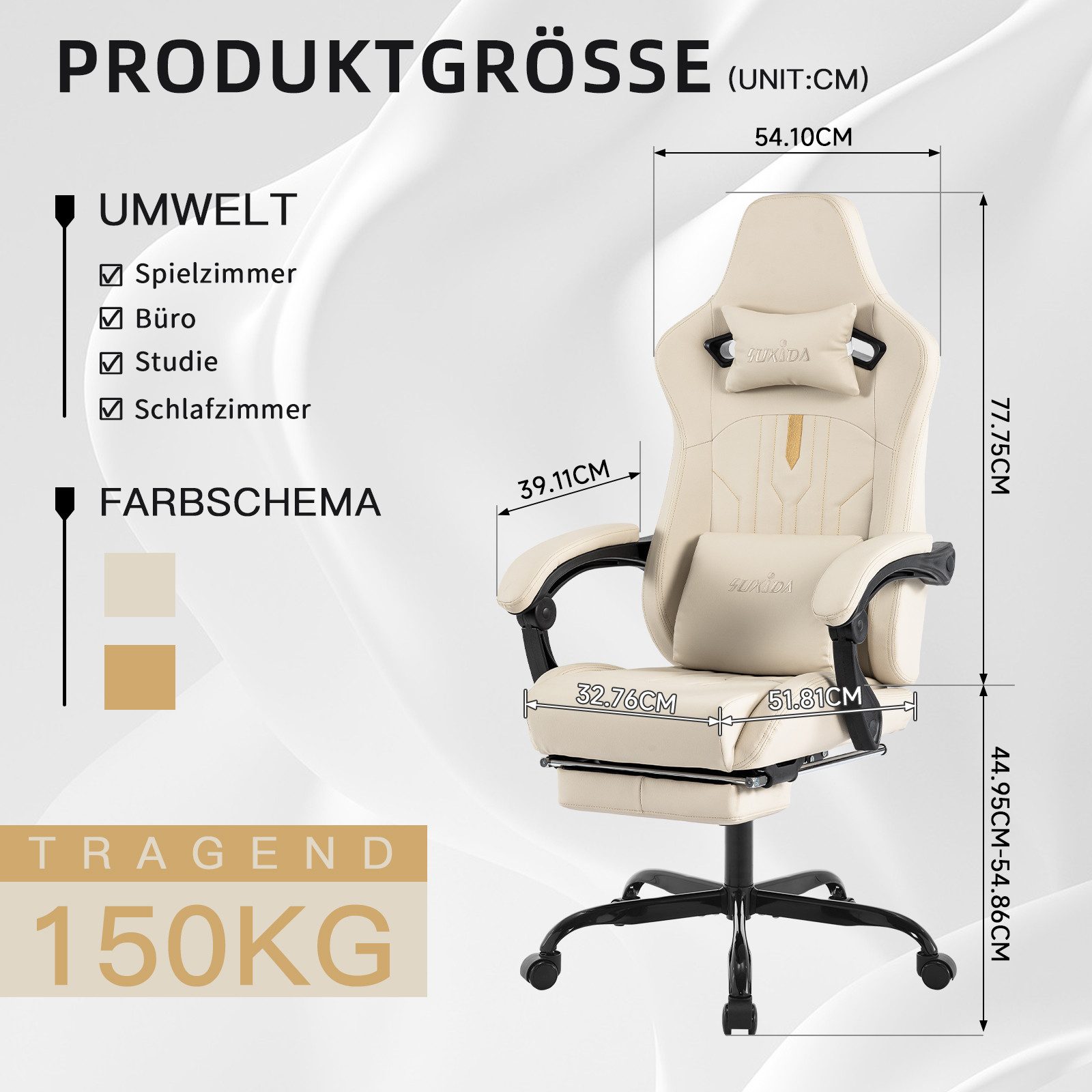 MC Star Gaming-Stuhl Computerstuhl Ergonomischer Gaming günstig online kaufen