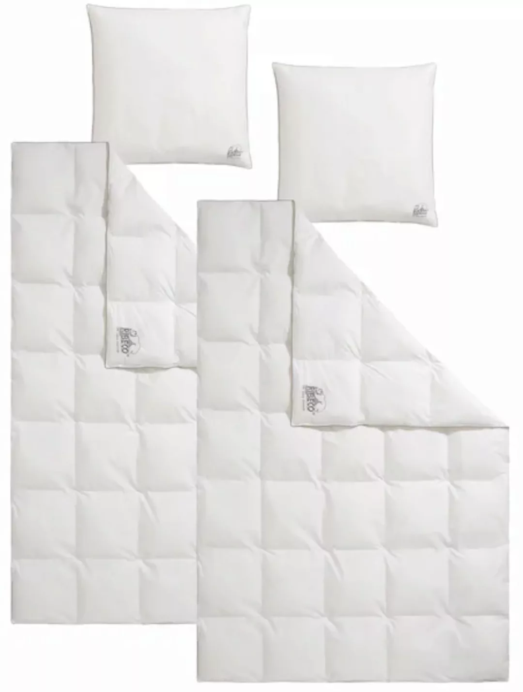 RIBECO Bettdecke + Kopfkissen »Marie«, (Spar-Set), Mit einer hochbauschigen günstig online kaufen