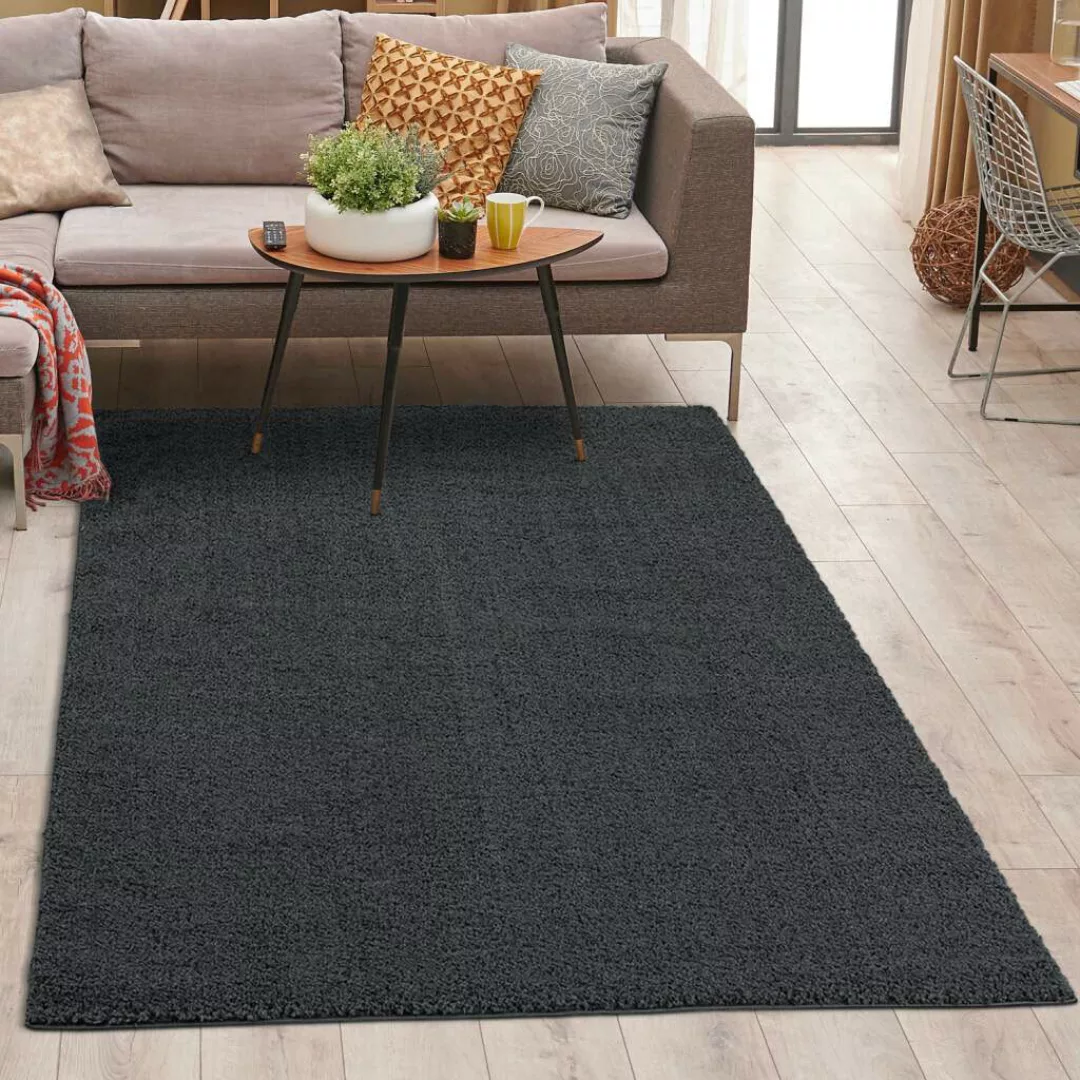 Carpet City Hochflor-Teppich »Plainy«, rechteckig günstig online kaufen