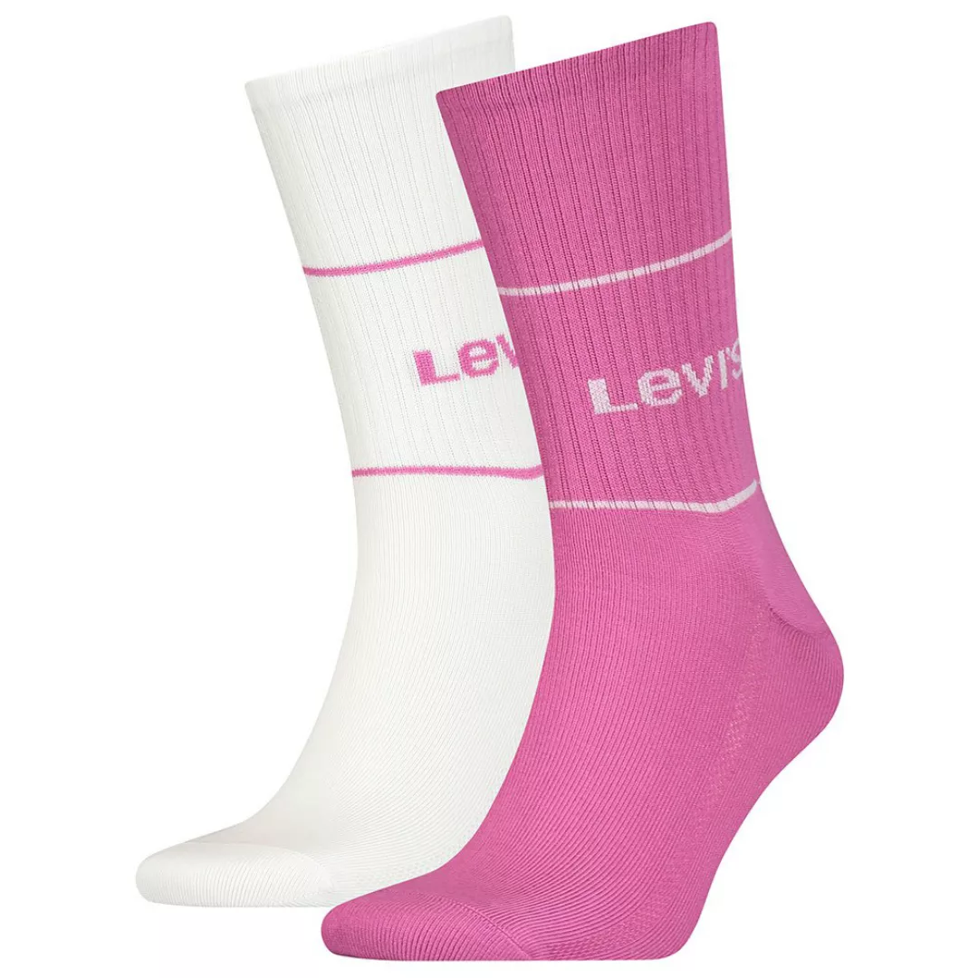 Levi´s ® Short Cut Logo Sport Socken 2 Paare EU 43-46 Dahlia Purple günstig online kaufen