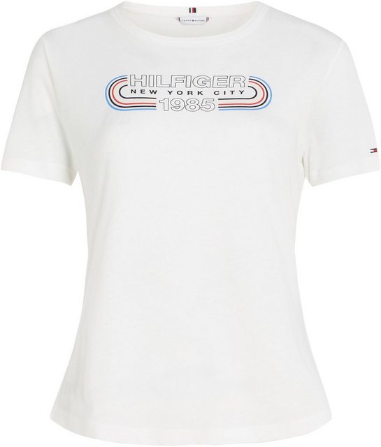 Tommy Hilfiger T-Shirt SLIM TRACK HILFIGER C-NK SS mit Logoschriftzug günstig online kaufen