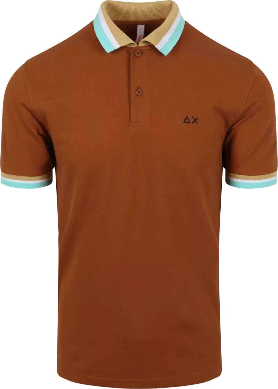 Sun68 Poloshirt Multistripes Braun - Größe M günstig online kaufen