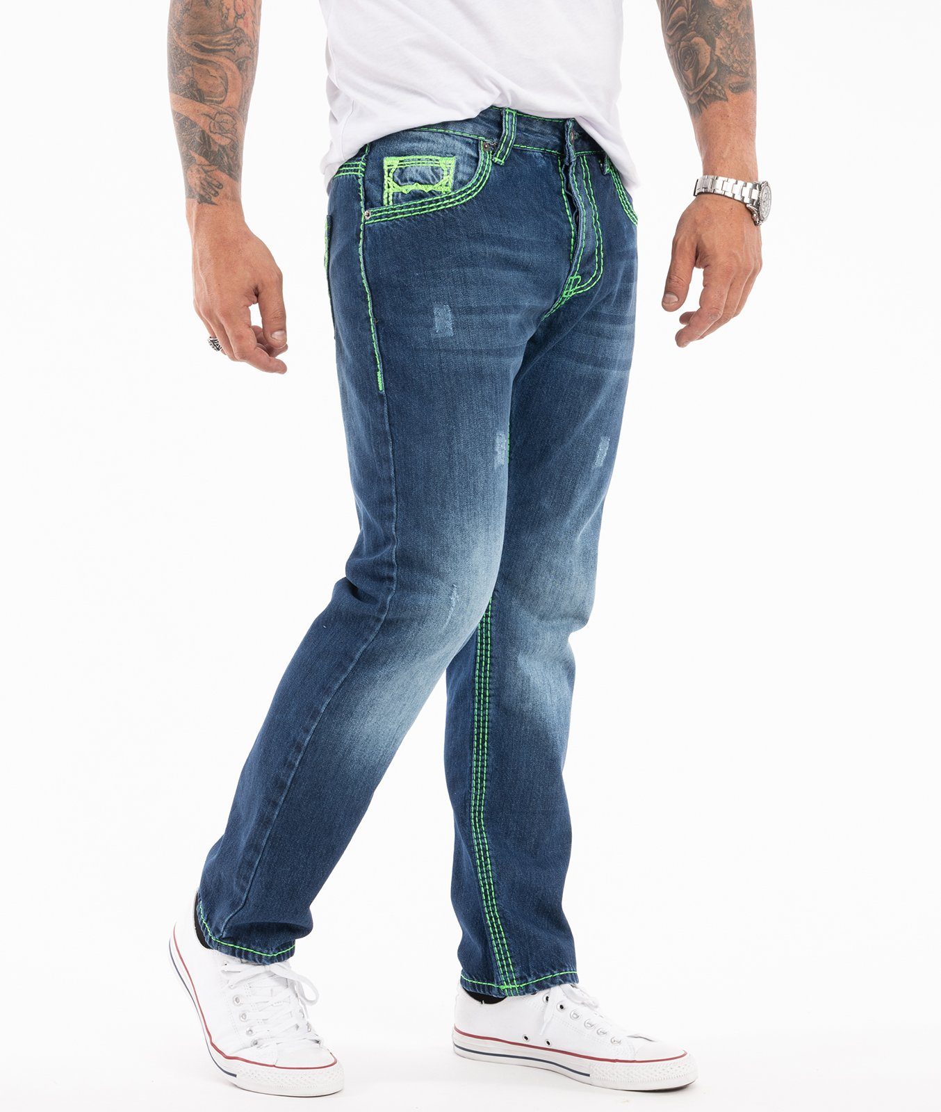 Rock Creek Straight-Jeans Herren Jeans dicke günstig online kaufen