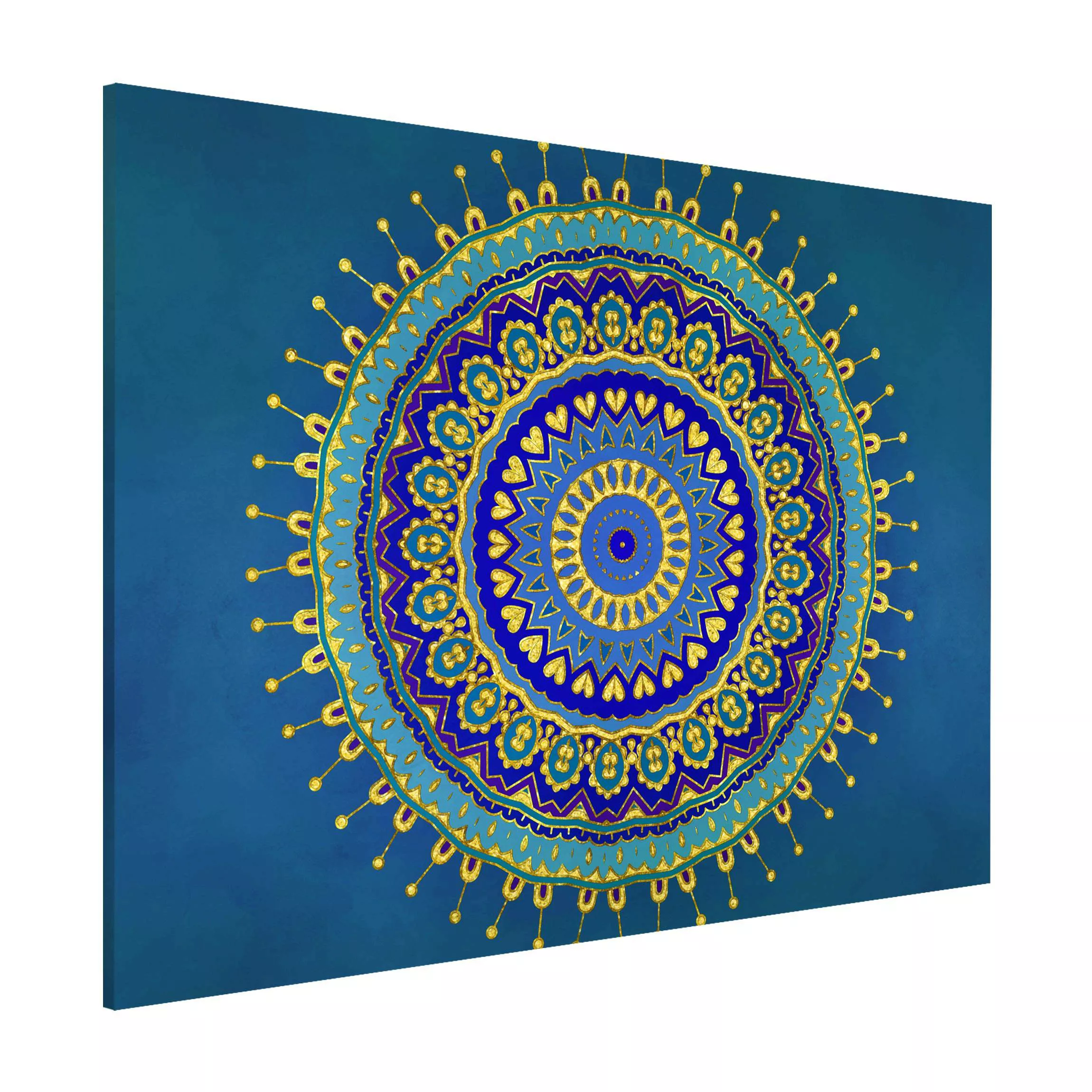 Magnettafel Mandala Blau Gold günstig online kaufen