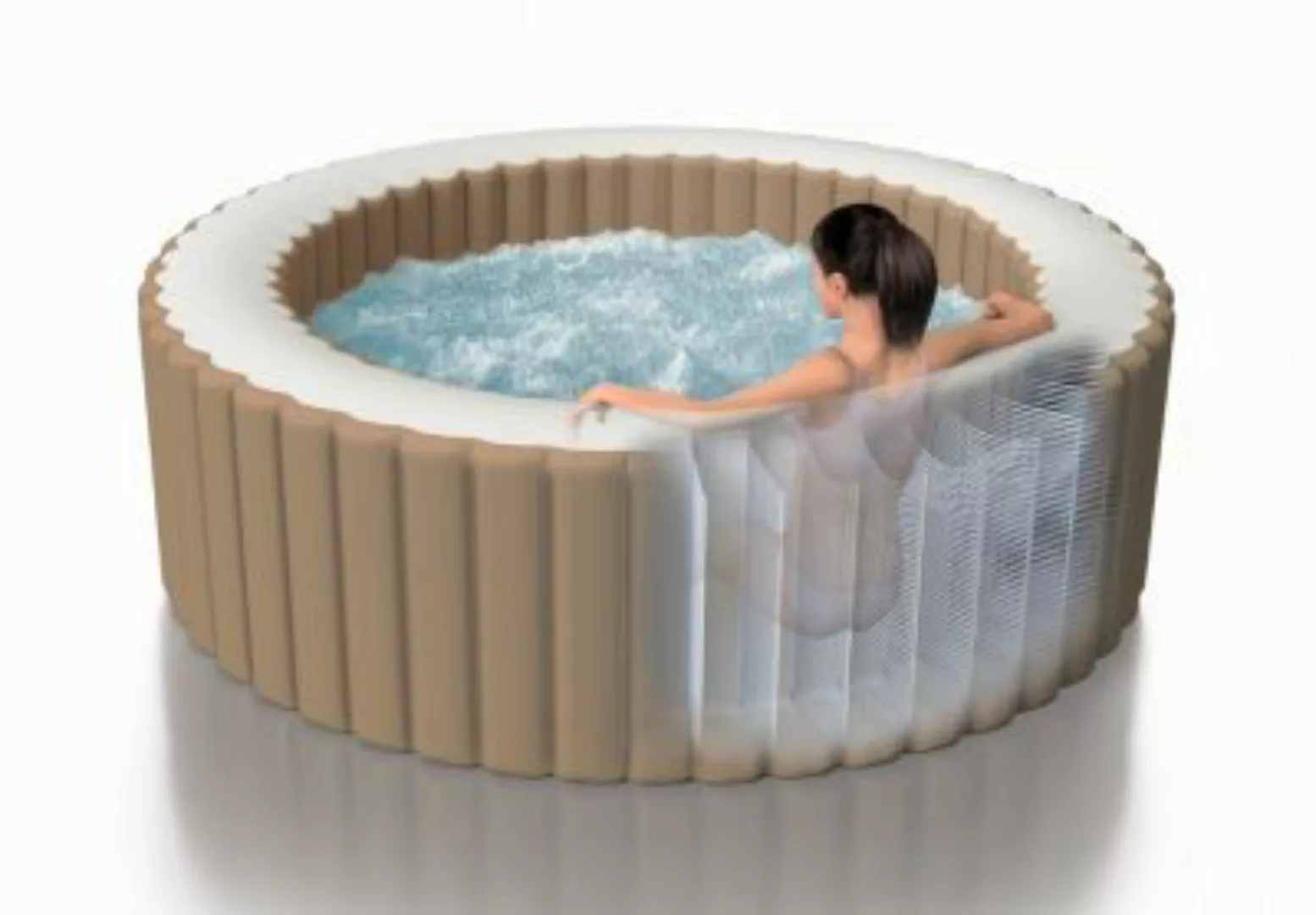 Intex Whirlpool Pure Spa Bubble Massage Ø216cm beige günstig online kaufen