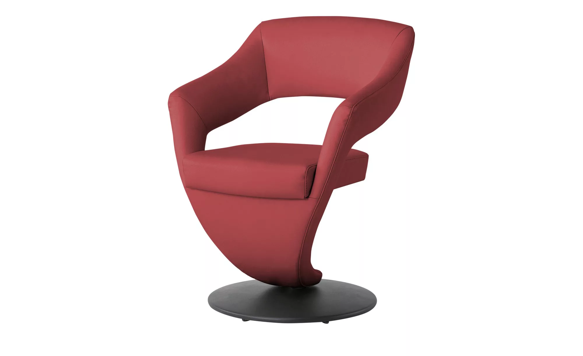 Leder-Drehstuhl - rot - 62 cm - 87 cm - 64 cm - Stühle > Esszimmerstühle - günstig online kaufen