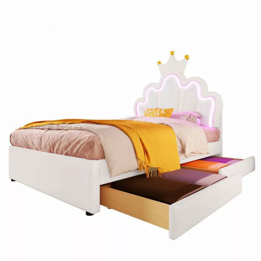 Gotagee Polsterbett Jugendbett Doppelbett 90x200cm PU Gästebett Schubladen günstig online kaufen