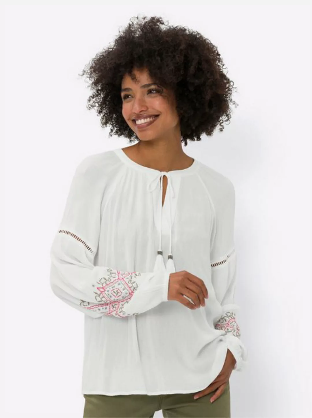 heine Klassische Bluse Crinklebluse günstig online kaufen