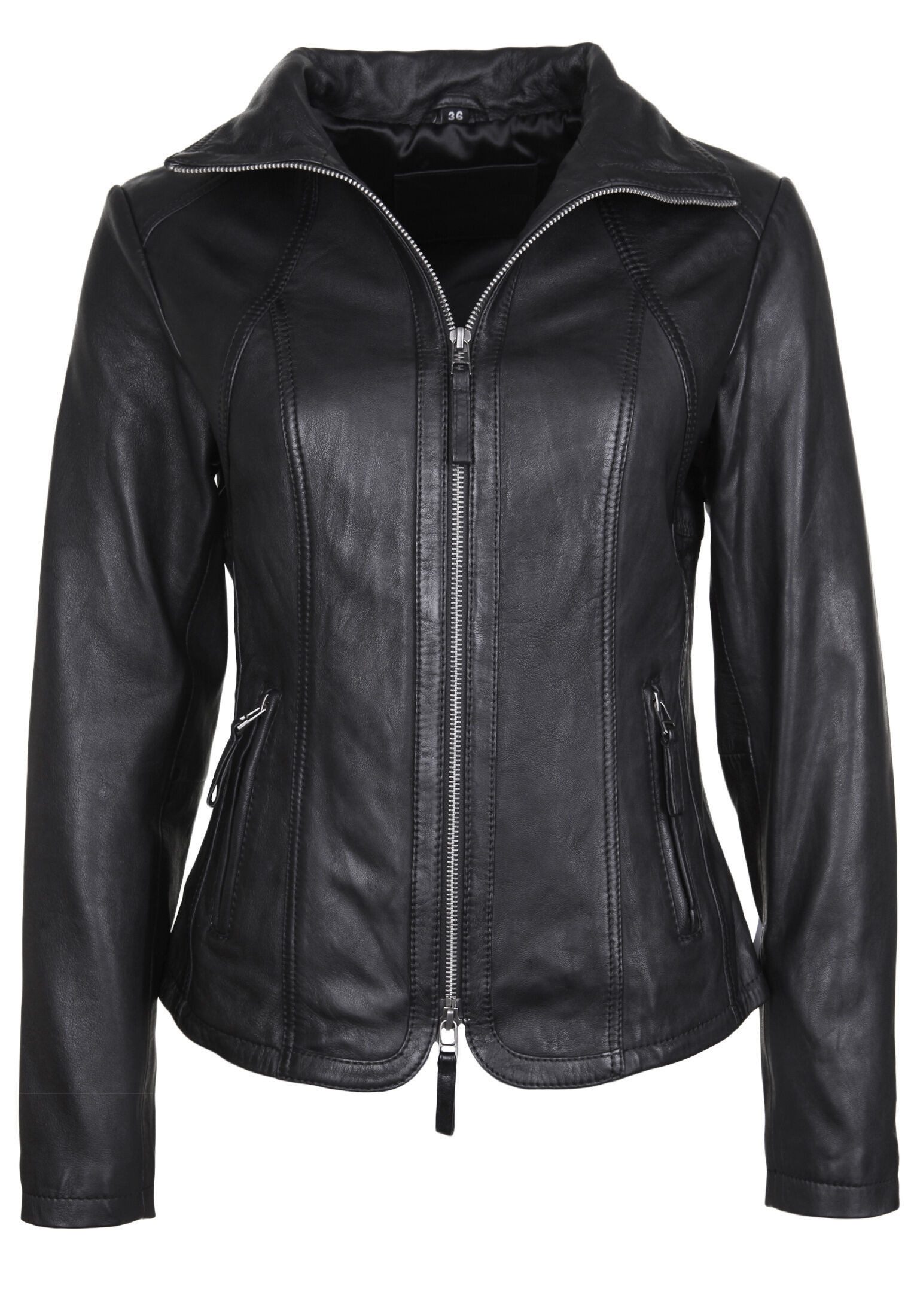 7eleven Lederjacke GRACE (1-St) mit geschwungenen günstig online kaufen