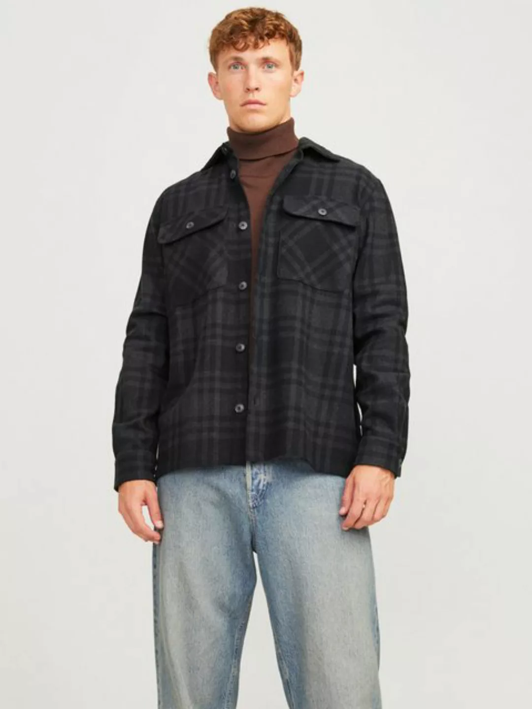 Jack & Jones Langarmhemd "JPRRAYMOND MELANGE CHECK LS OVERSHIRT SN" günstig online kaufen