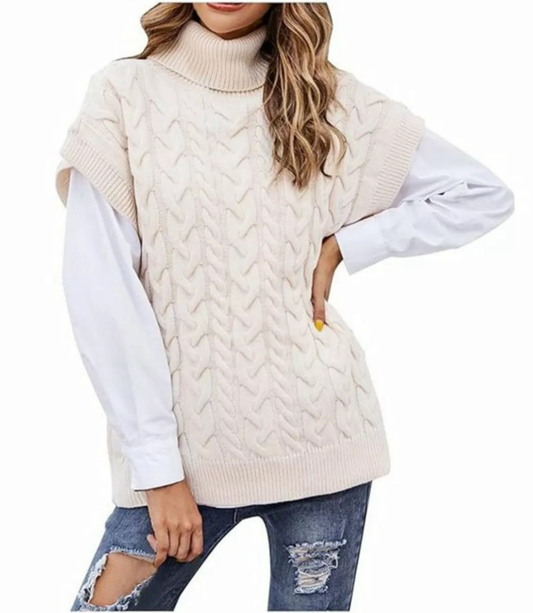 AFAZ New Trading UG Jerseyweste Modischer Pullover ärmellose Weste Strickwe günstig online kaufen