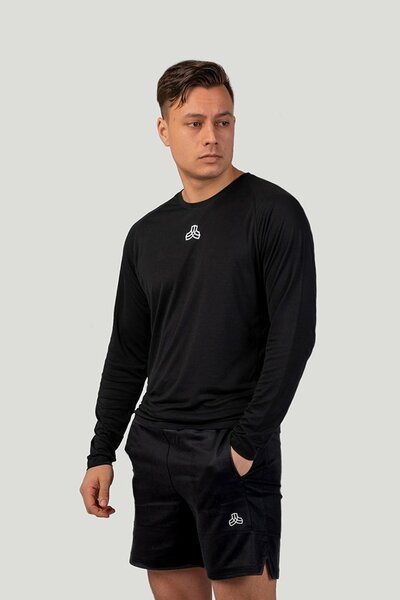 Herren Eucalyptus Performance Longsleeve T-shirt - Black günstig online kaufen