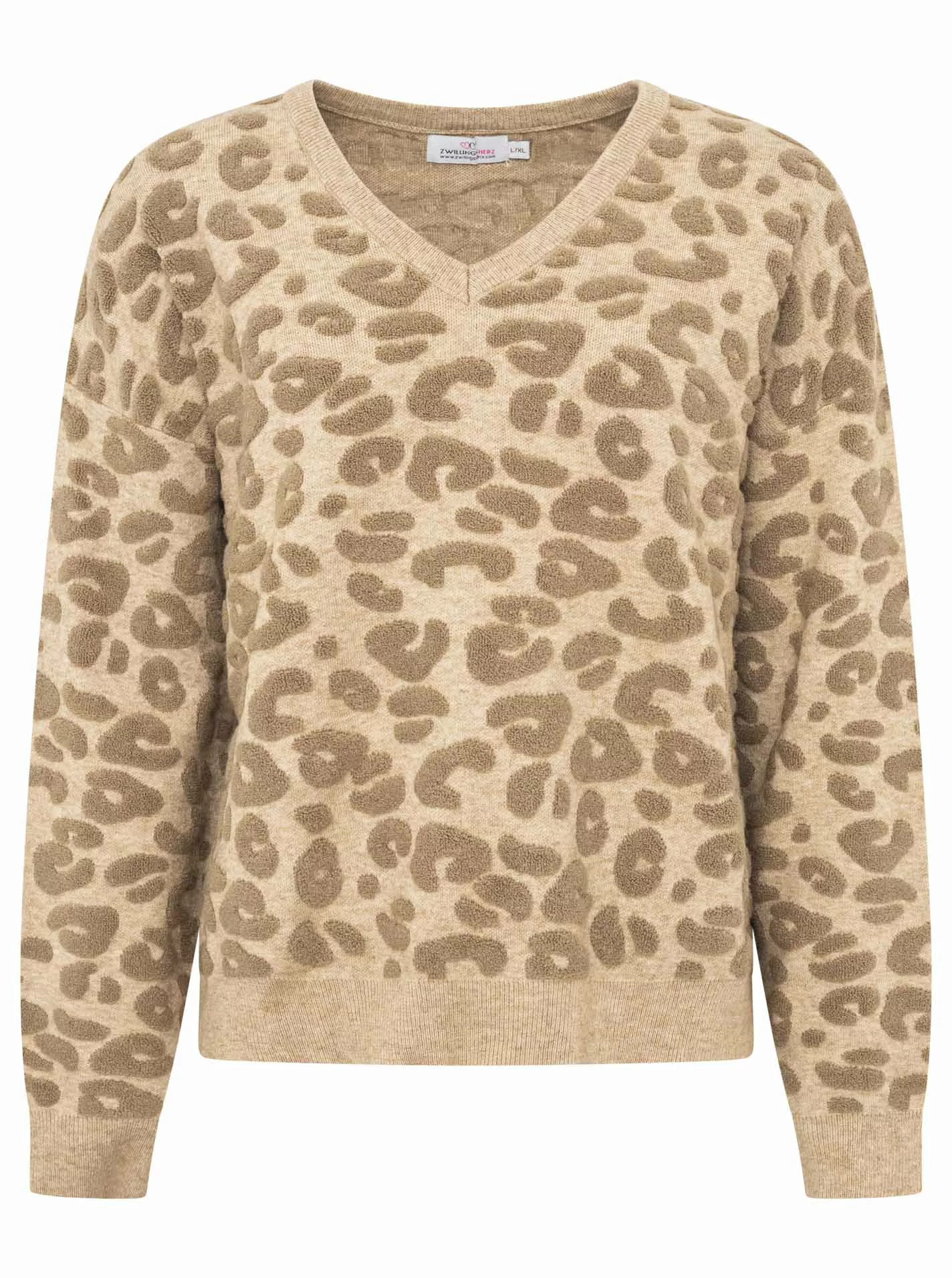 Zwillingsherz Strickpullover ""3D Leo"", mit erhabenem Leomsuter günstig online kaufen