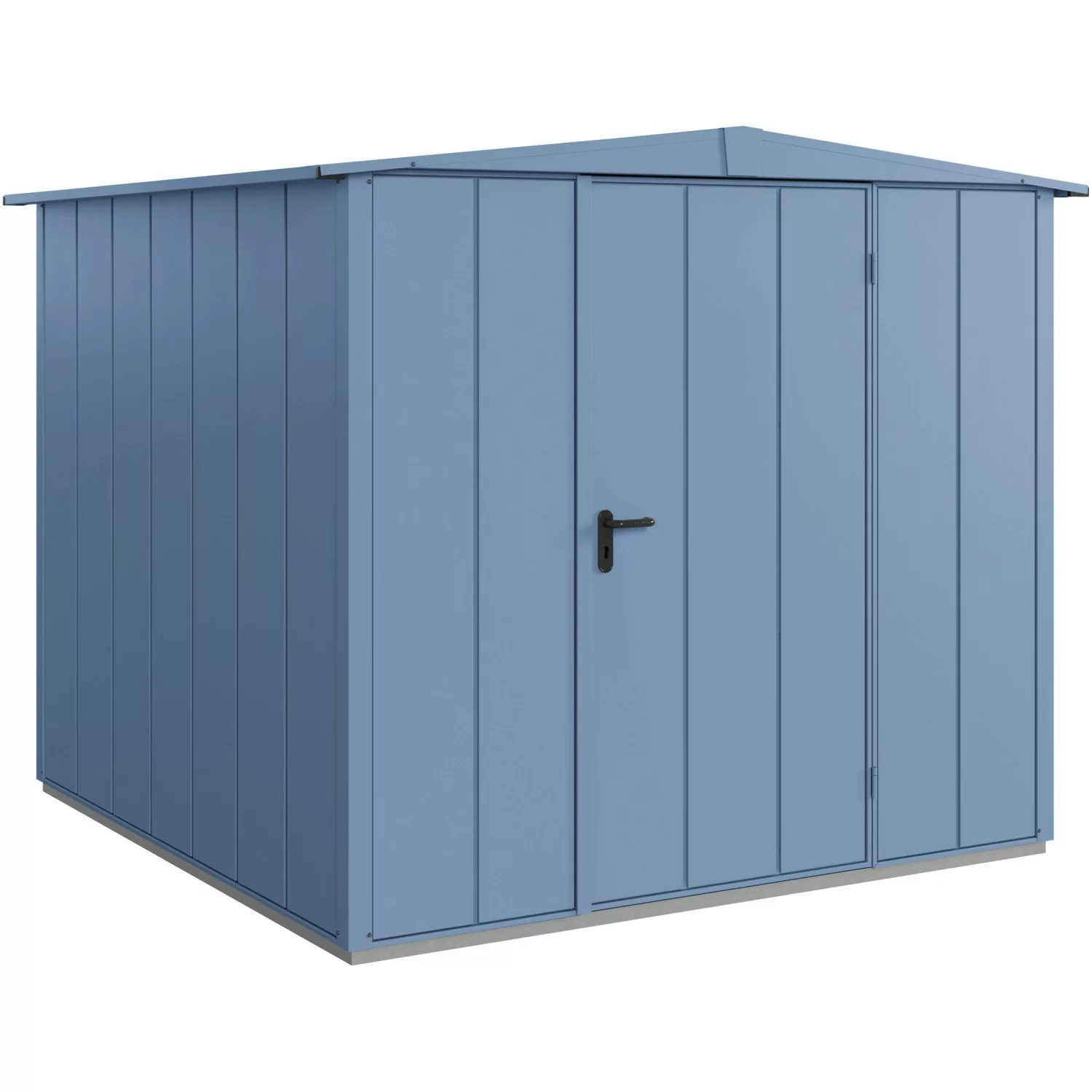 Ecostar Gerätehaus Elegant mit Satteldach Typ 2 RAL5014 Taubenblau Einzeltü günstig online kaufen