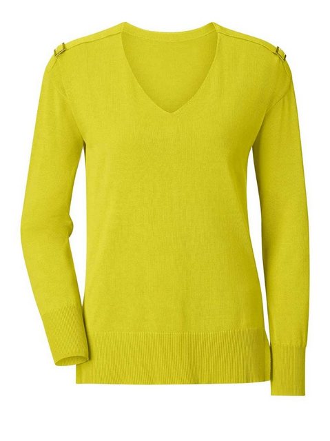 creation L Troyer CRéATION L Damen Feinstrickpullover, gelbgrün günstig online kaufen