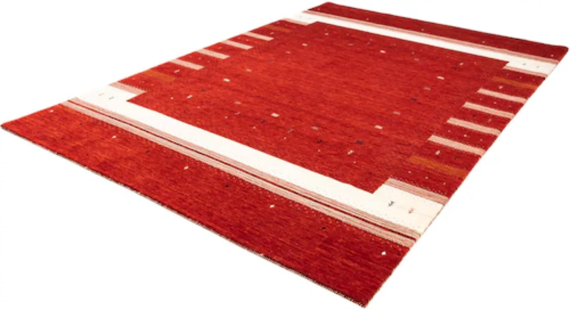 morgenland Wollteppich »Loribaft Minimal Rosso 296 x 203 cm«, rechteckig günstig online kaufen
